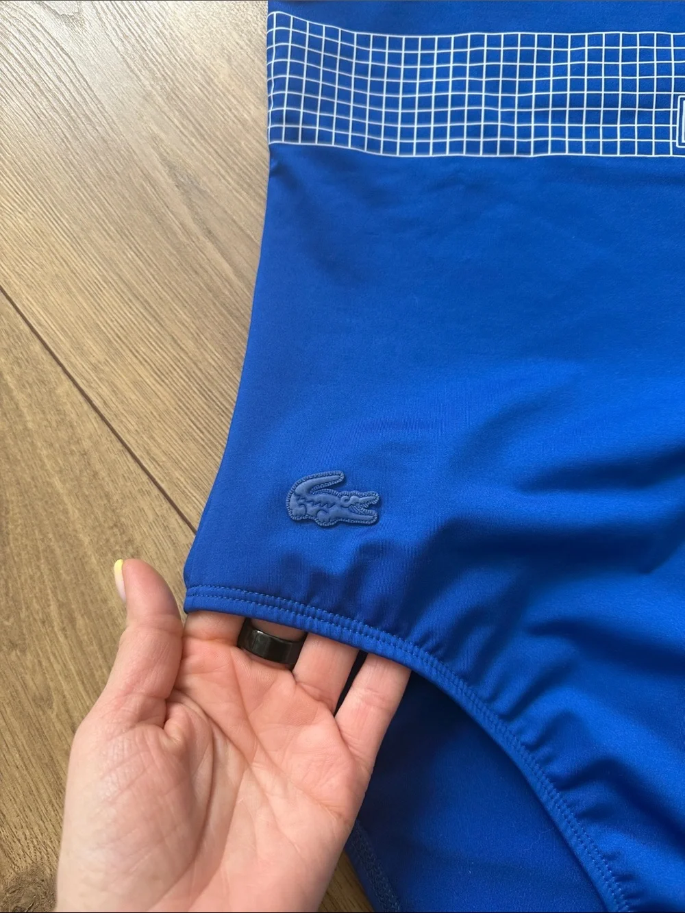 Lacoste Blue Athletic One-Piece Swimsuit - Picture 4 of 7